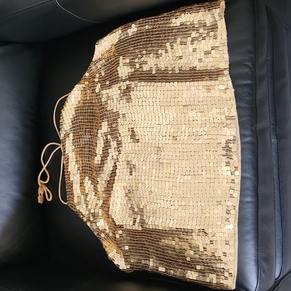 Gold sequin crop top - Picture 3 of 6